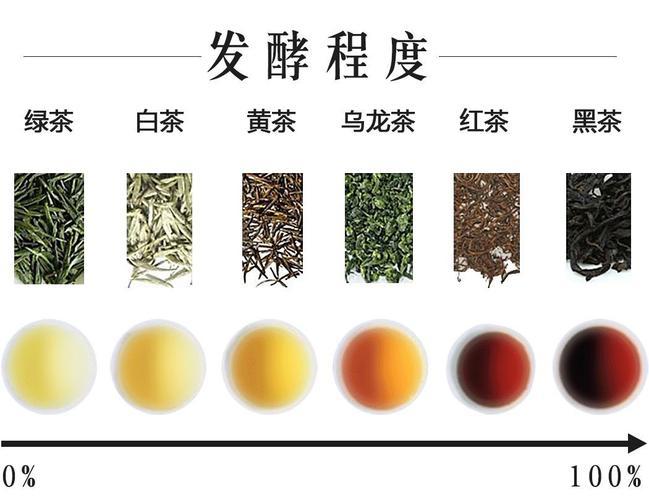 六大茶系发酵程度从低到高分别是什么茶