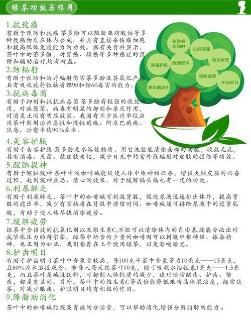 绿茶的功效与作用及食用方法禁忌
