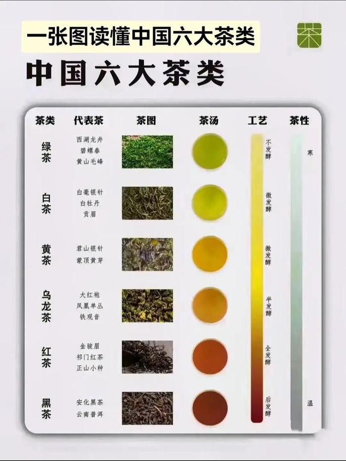 绿茶红茶青茶黄茶白茶黑茶均属于,五大茶类的比较,对绿茶,白茶,青茶,红茶,黑茶进行比较