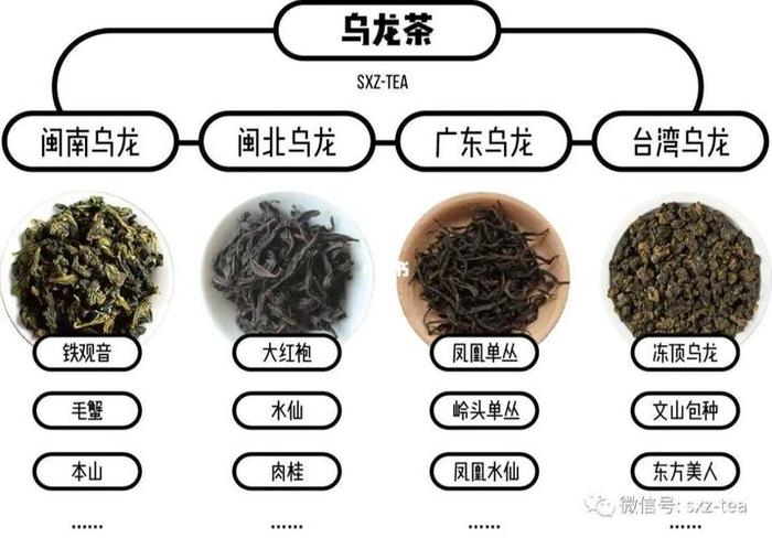 乌龙茶有哪些品类名称